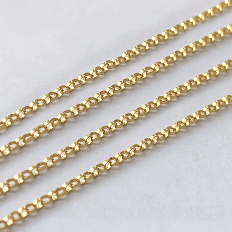 Collana catena maglia rolo in oro giallo 50 cm spessa | - La tua