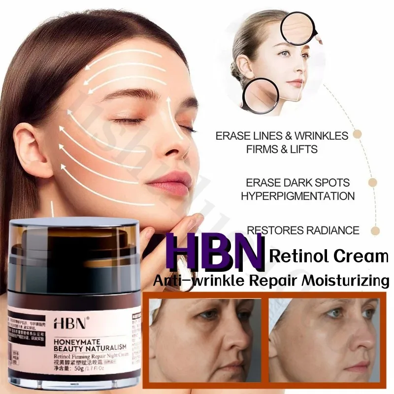 HBN Retinol Night Cream Double A Alcohol Face Cream Morning C Night A Anti-wrinkle Repair Moisturizing Lifting Firming 50g