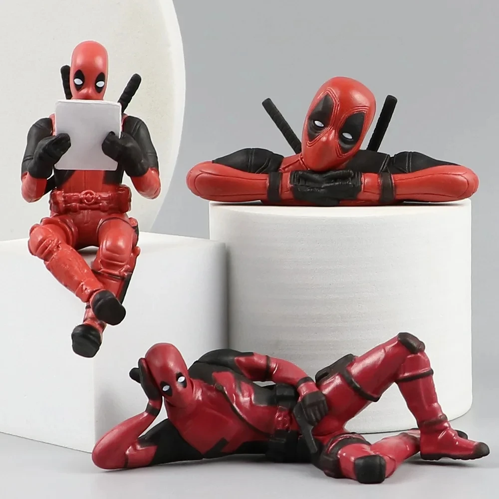 6 Desk Decoration Deadpool Car Home Office Marvel 8cm X-MAN thumbnail 11