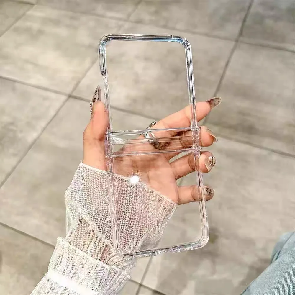 Luxury 3-in-1 Hinge Protection Transparent Case, Shockproof PC TPU Armor Cover