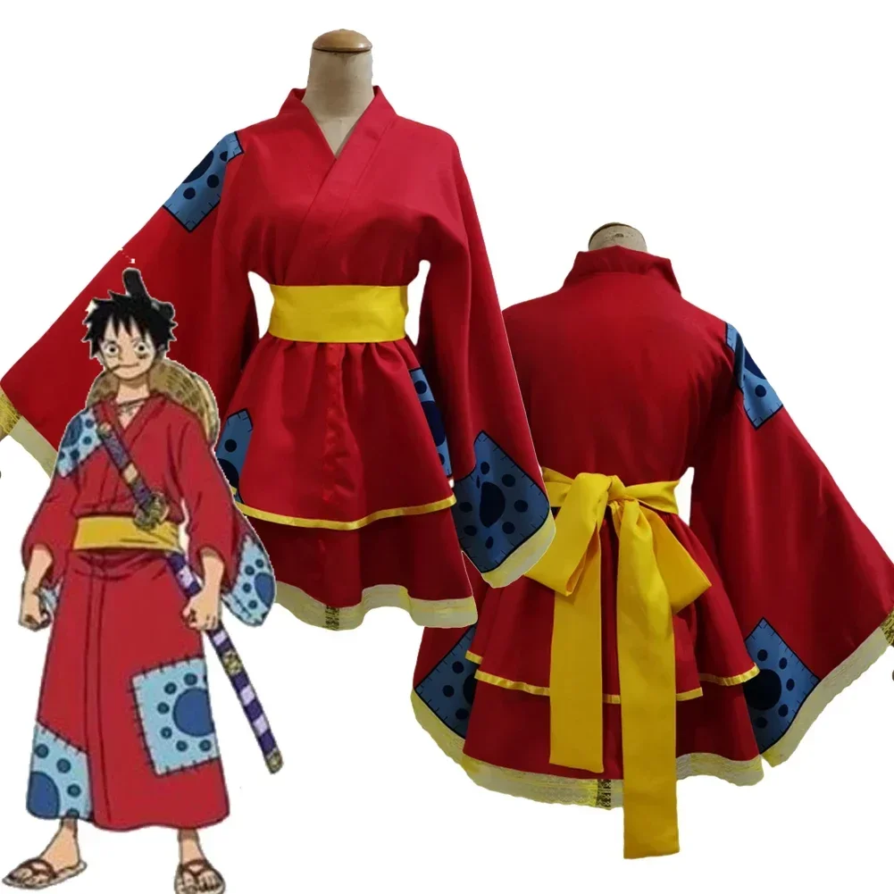 

Anime One Cosplay Piece Luffy Nami Roronoa Costume Lolita Dress Kimono Women Men Adult Halloween Carnival Party Disguise Suit