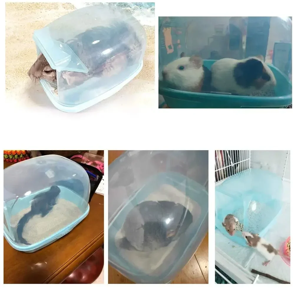 Pet Cleaning Tools Chinchilla Dry Bath Hedgehog Sand Room Sauna Toilet Shower Room Small Animal Bath House Degus Squirrel Dust Pets Bathroom