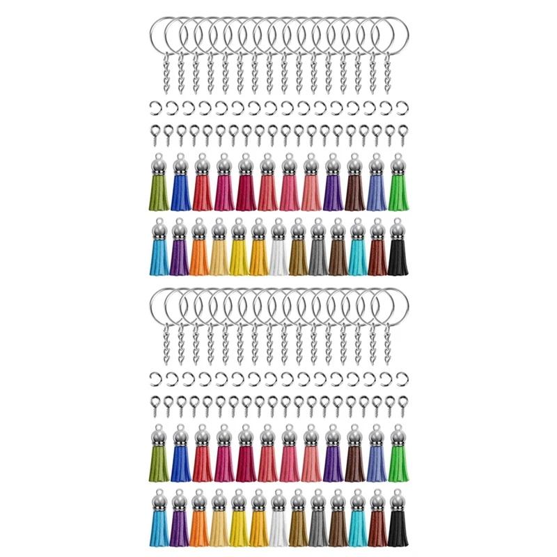 

Набор цепочек для ключей поставляется с 100 кожаными кисточками, 100 шт. Кольцов для ключей, 100 шт. колец для ключей и 100 шт. штифтов для винтов