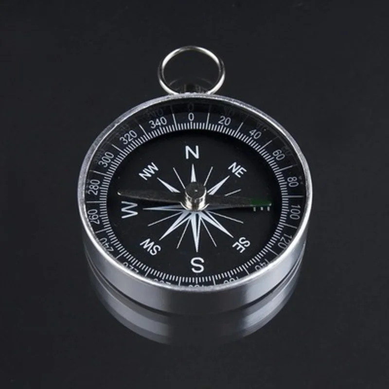 Portable Aluminum Emergency Compass Lightweight Outdoor Survival Compass Tourist Hiking Compass Camping Tools Equipment