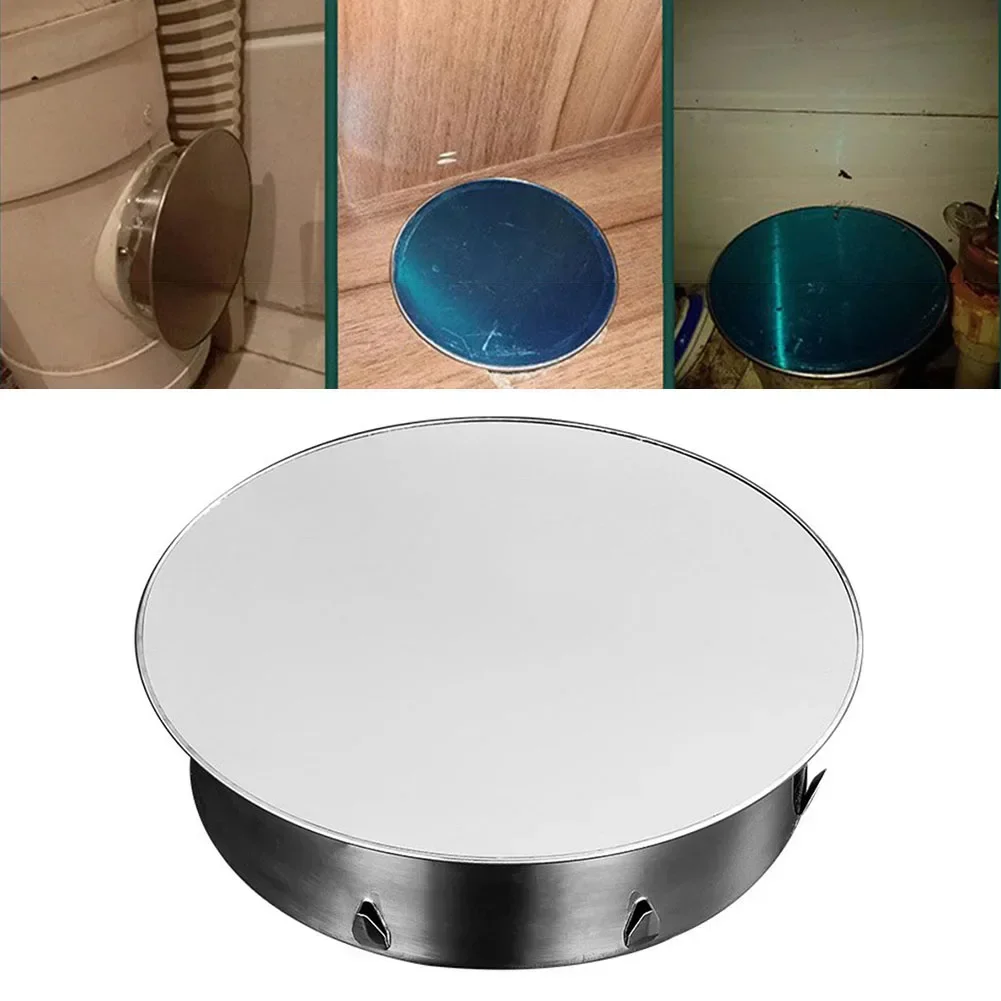 Chimney Cover Inner Plug Cover Stainless Steel Stove Pipe Lid Ventilation Ducts Wall Air Outlet Roof Pipe Odor Proof Plug chimney cap