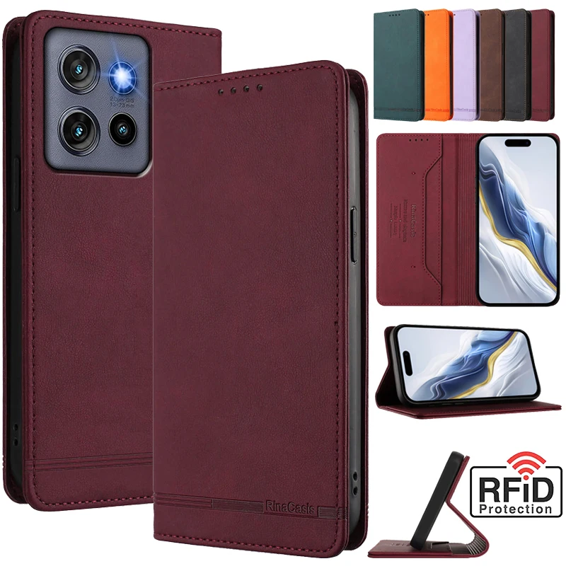 Leather Retro Anti-Theft Magnetic Wallet Flip Phone Case