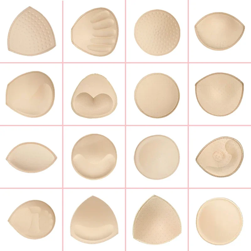 Breathable Push-up Bra Pads Inserts Breast Enhancers Removable Padding 1 Pair