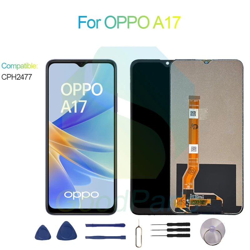 

Для OPPO A17 ЖК-дисплей экран 6,56 "CPH2477 A17 сенсорный дигитайзер в сборе Замена