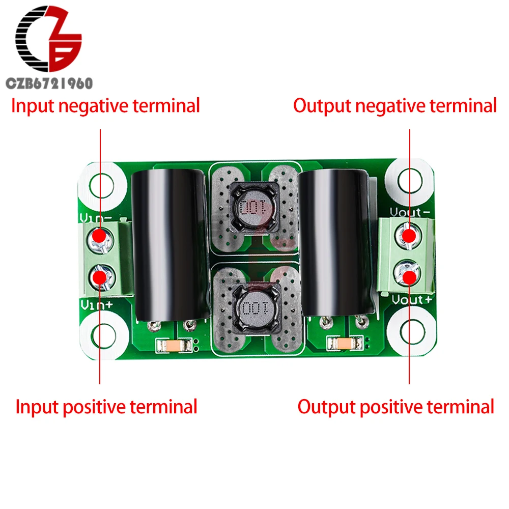 DC 0-50V 25V 전원 필터 보드, 2A 3A 4A 클래스 D 전력 증폭기 모듈 간섭 억제 보드 EMI 억제 보드 DIY