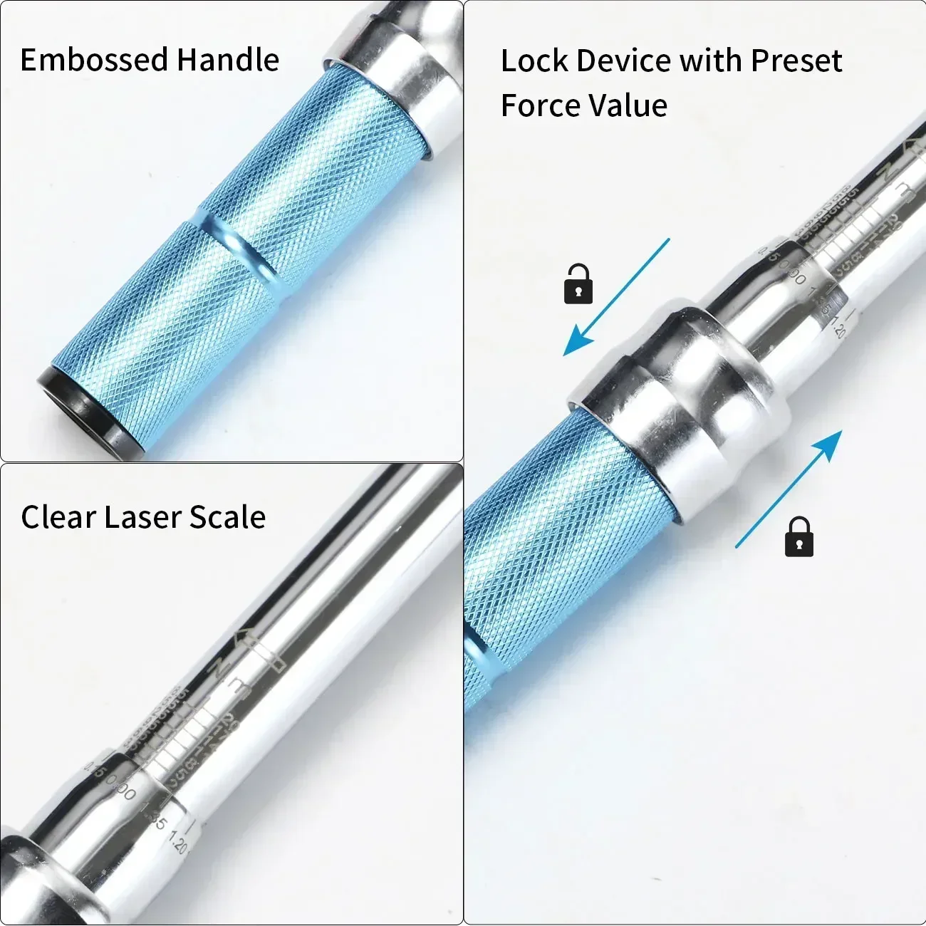SHAHE Adjustable Torque Wrench Bicycle Repair Tools 1/4''3/8''1/2'' Bike Repair Spanner Hand Tool Set