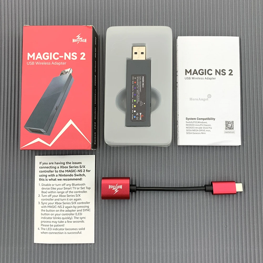 Mayflash Magic NS 2 Wireless for PS5/PS4/Xbox One S Controller Fighting