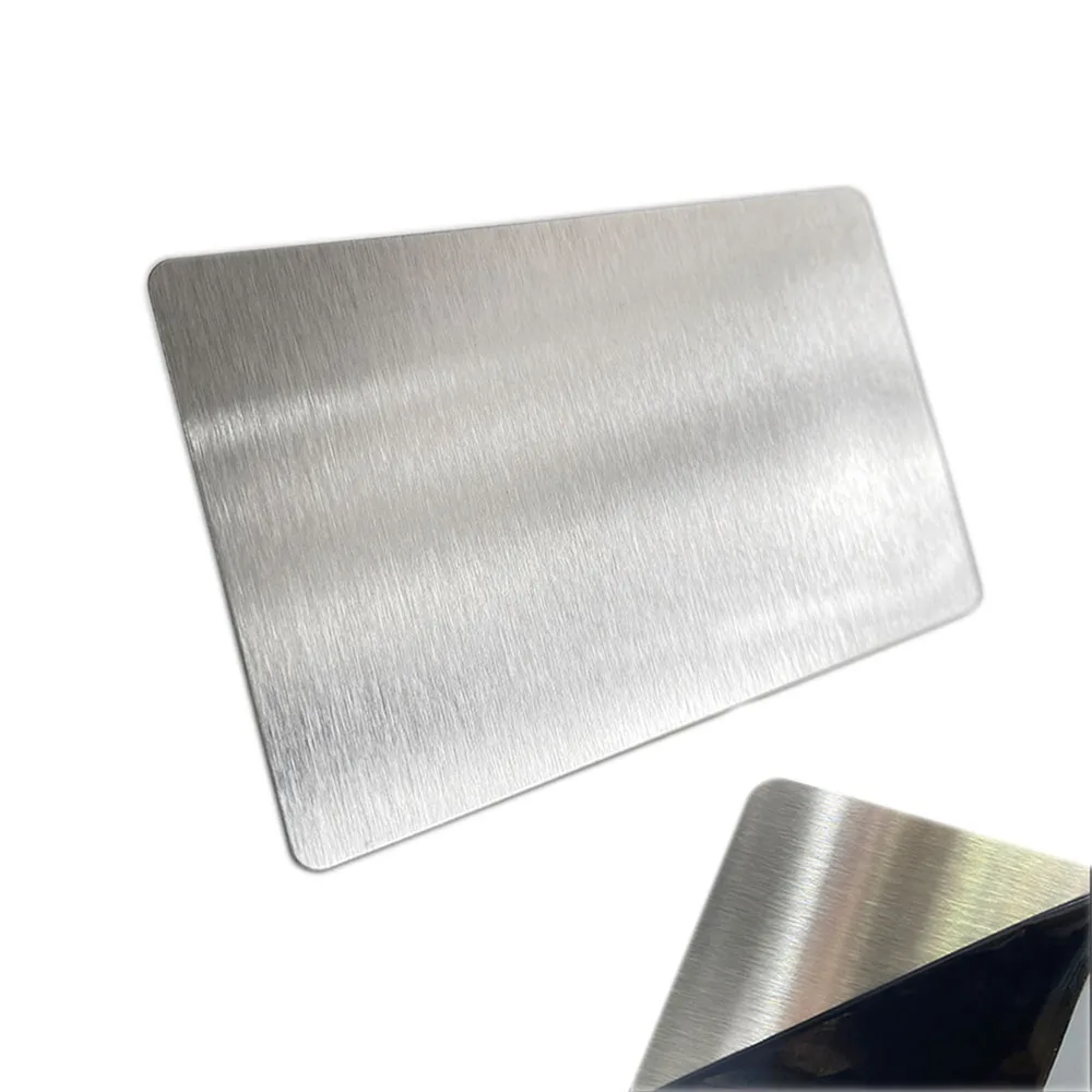 210pcsThick05mm304StainlessSteelBlankMetalBusinessCardSize