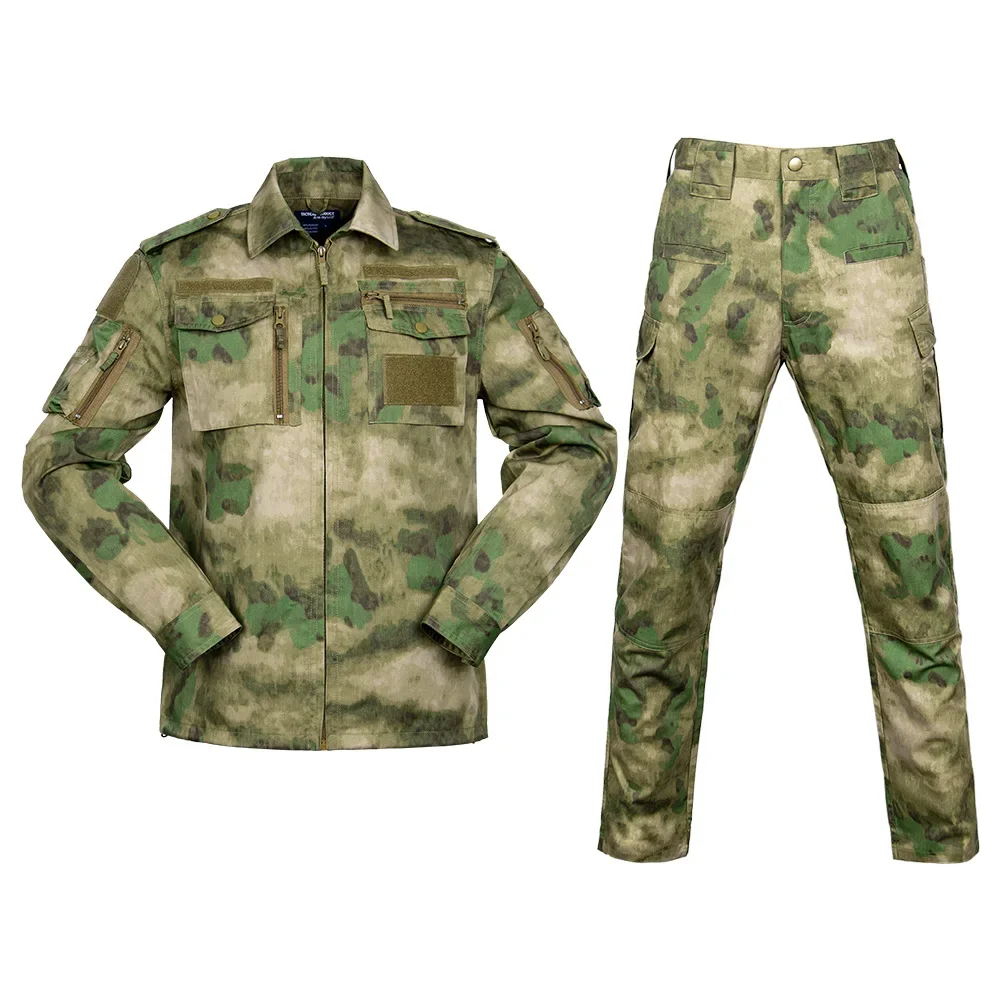Tactical BDU Shirt Pants Set Camo Uniform Outdoor Training Hiking Hunting Clothes Airsoft Sniper Clothing Combat Ghillie Suit Tactical Suit Ghillie Suit Tactical Shirt Combat Uniform