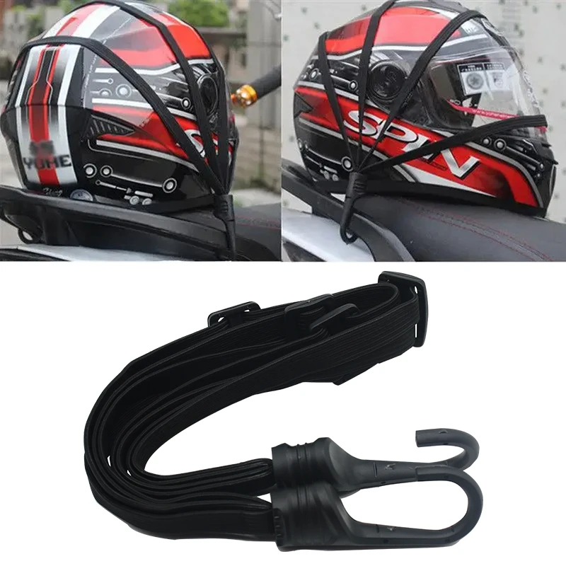 Universal 60cm Motorcycle Luggage Strap Moto Helmet Gears Fixed Elastic Buckle Rope High-Strength Retractable Protective