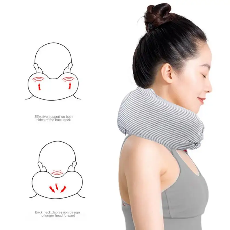 Neck Pillow Soft Rebound Multi-function U-shaped Pillow Micro-particle U-shaped Lightweight