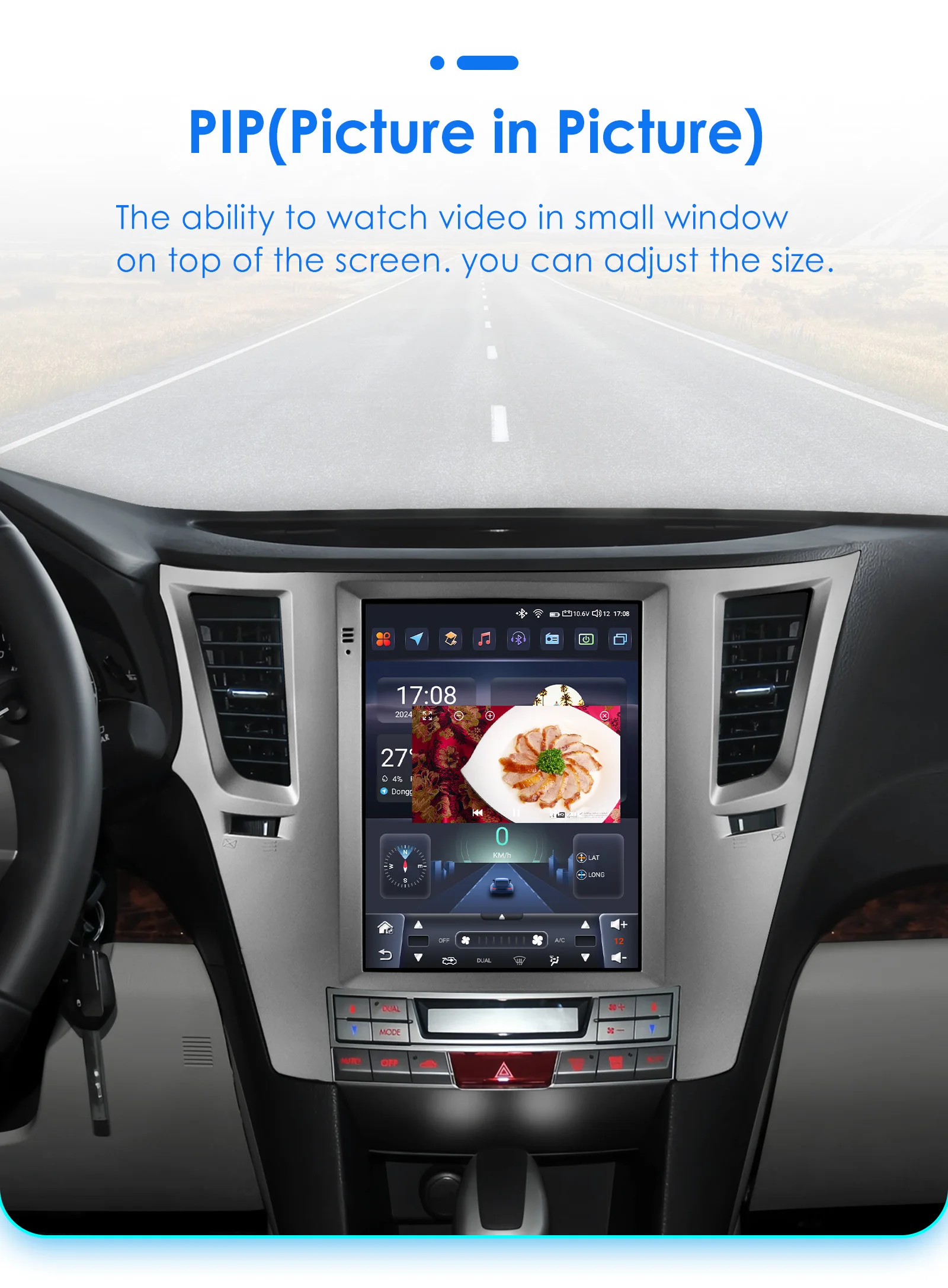 9.7inch 2 DIN Android 13 Car Radio for Subaru Outback Impreza Legacy 2009-2014 Multimedia Stereo Vertical Screen Carplay 360Cam