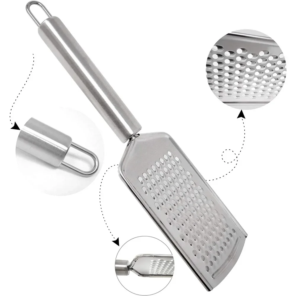 Vegetable Grater LMETJMA Micro Blade Cheese Carrot Ginger Grater Stainless Steel Handle Nutmeg Lemon Zester