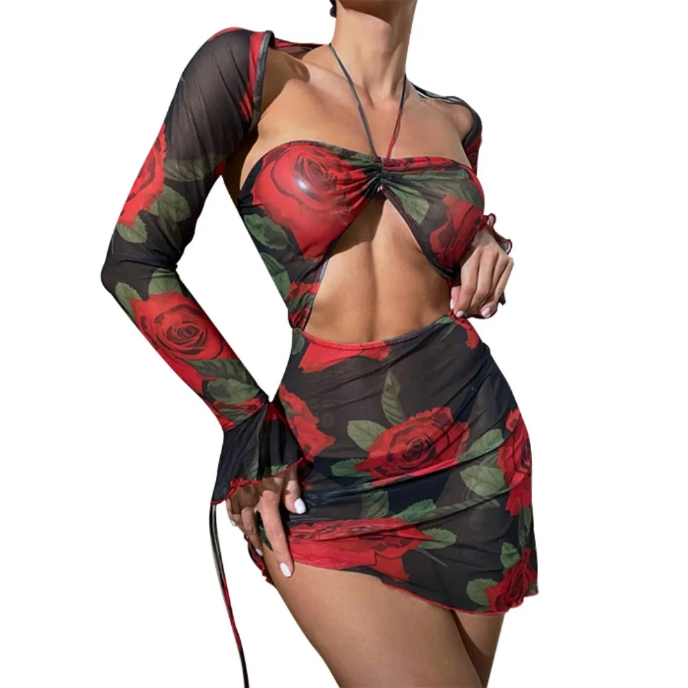 

Sexy Woman Swimsuit 2024 One-piece Padded Bra Bikini Set Biquini Look Slim Beach Suit Woman Beach Wear