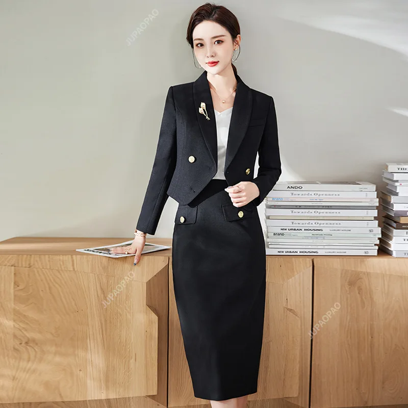 Women's Crop Top and High Waist Pencil Skirts, Korean Slim