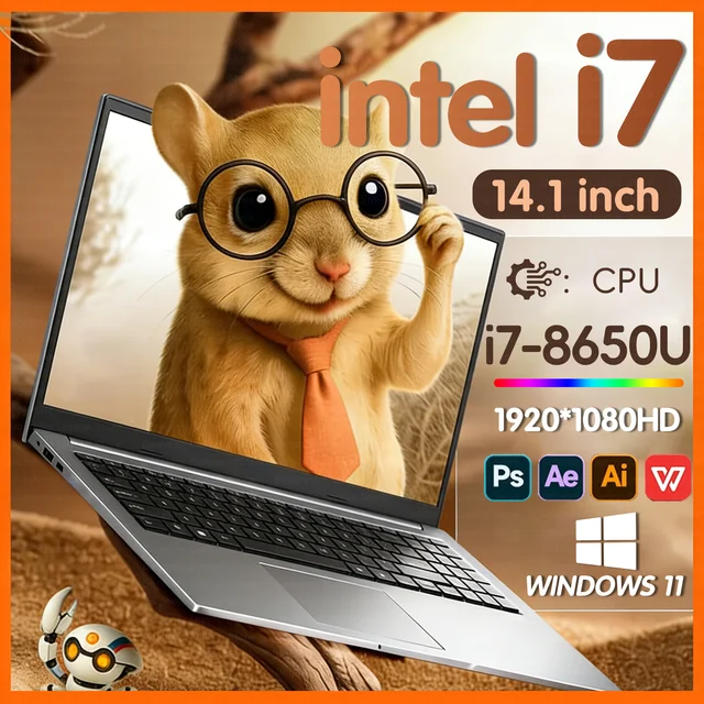 Nouveaux ordinateurs portables Windows 11 Pro 2026 Intel Core i7 8650U 16 Go de RAM 1 To SSD pour le bureau, le jeu et l'étude 1