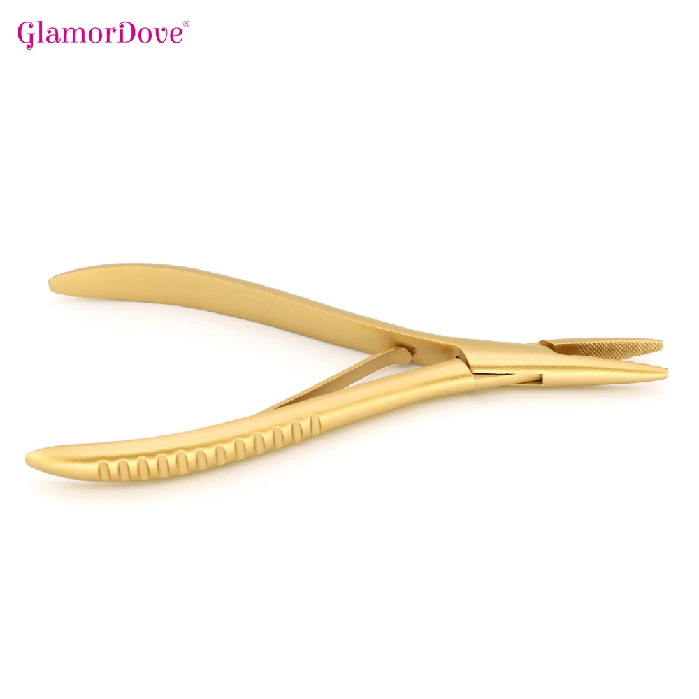 Weft Application Pliers 1Pcs Flat Shape with Teeth Professional Hair Extension Beads Dreadlock Pliers Tools hair extension pliers
