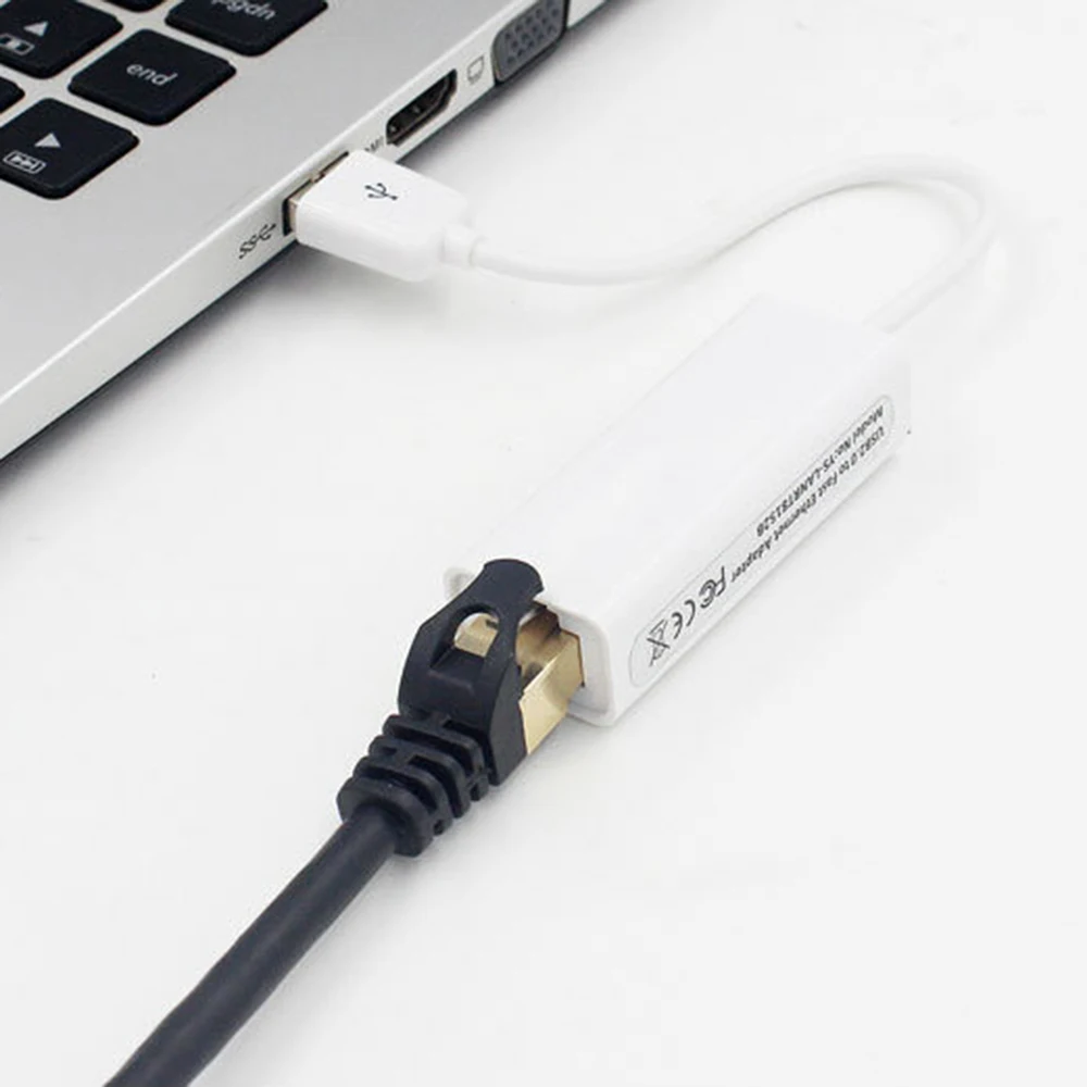 Portable Super Speed Ethernet USB 2.0 to RJ45 Lan Wired Network Card Adapter for PC Laptop LAN Adapter