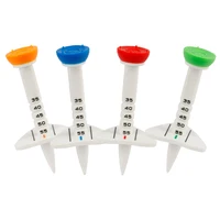 4pcs Golf Limited Tees Sets, Including 4pcs Golf Tees, Limited Card Slot Ball Position Markers, Plastic Anti-slip Golf Tees 1