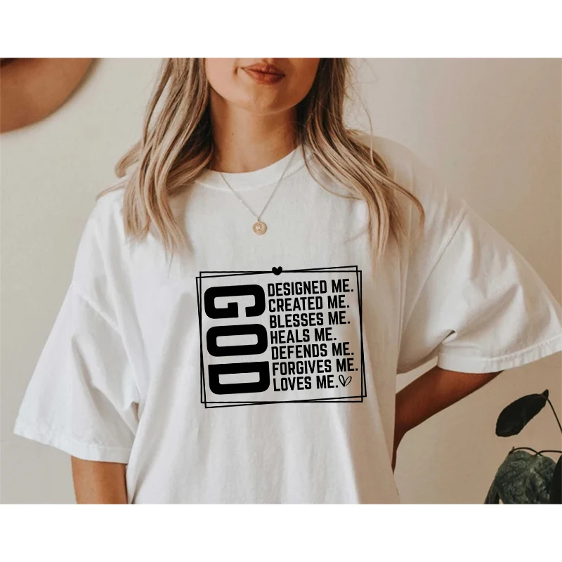 그리스도 예수 신 테마 다리미, DIY 여우 인쇄 패치, 패션, Fnuuy 블랙, 성서 구절 디자인, 맞춤형 열 DTF 전송 St