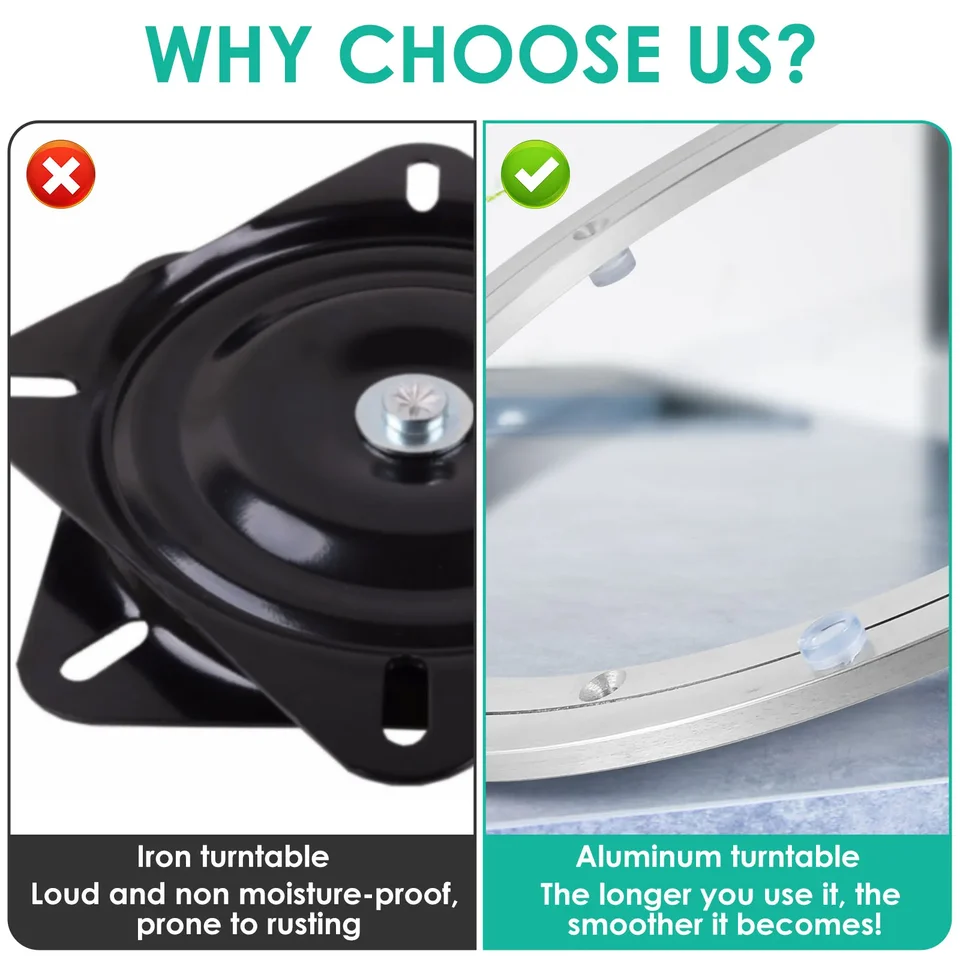 Roulement à Bille Plateau En Aluminium, Base De Sculpture Rotation De