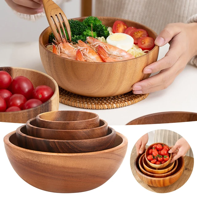 Wooden bowl for fruit, Large wooden bowl, Kitchen bowl wooden