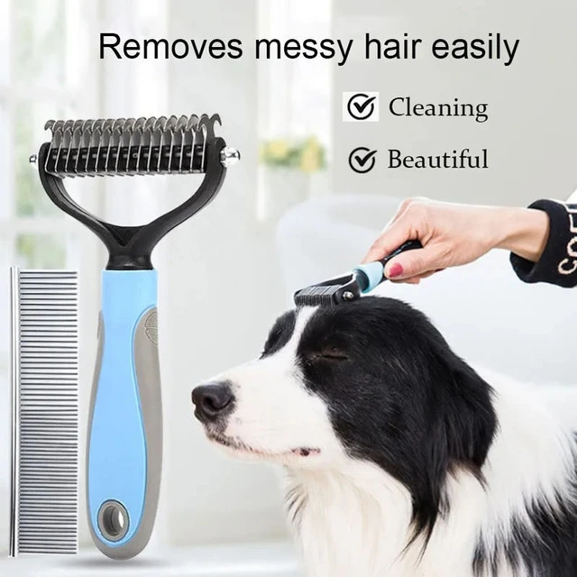 Cepillo removedor de pelo para perros y gatos, peine de aseo y cuidado para  pelo largo y corto mate, Artículos para Mascotas - AliExpress