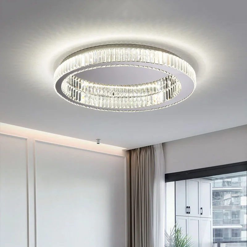 Modern Gold Crystal Ceiling Chandelier for Living Room Bedroom Luxury Round Ceiling light Led Indoor Lighting Decor led chandelier ceiling chandelier