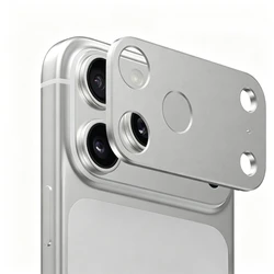 Aluminum Alloy Hollow Metal Camera Protector Lens Ring Frame - iPhone 18 Pro Max (Silver)