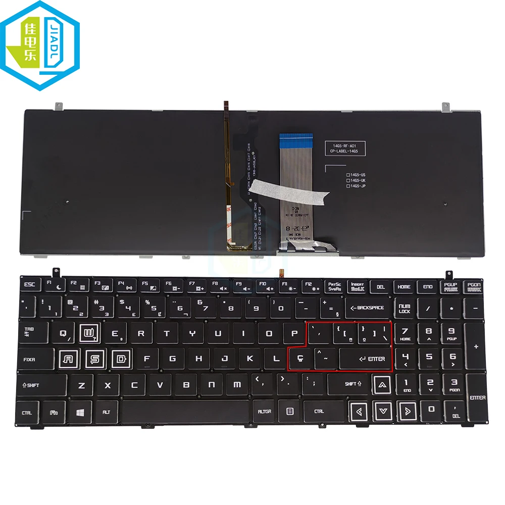 Teclado Retroiluminado Rgb para Laptop Luz Retroiluminada Inglês Latim Brasil Brasil Makbenben Makita P748