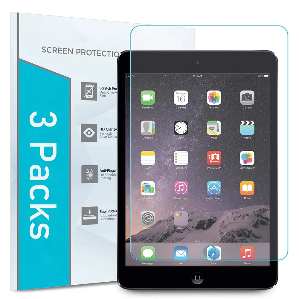 

(3 упаковки) Закаленное стекло для Apple iPad Mini 1 2 3 4 5 6 7,9 8,3 2012 2013 2014 2019 2021 Защитная пленка для экрана планшета