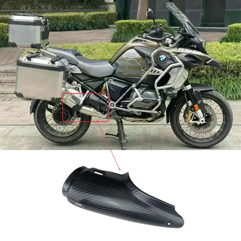 

Чехол из углеродного волокна для BMW R1200GS 2013-2018 R1250GS 2019-2023, трубка для подключения выхлопной трубы мотоцикла, защита от ожогов