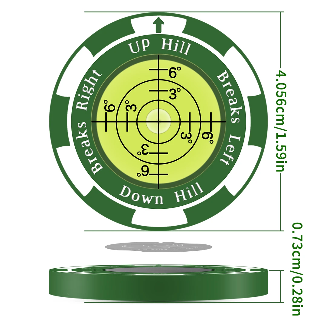 Caiton Golf Marker with Magnetic Hat Clip High Precision Green Reading Aid Perfect for All Golfers Improve Putting Skills golf ball mark,golf hat clip