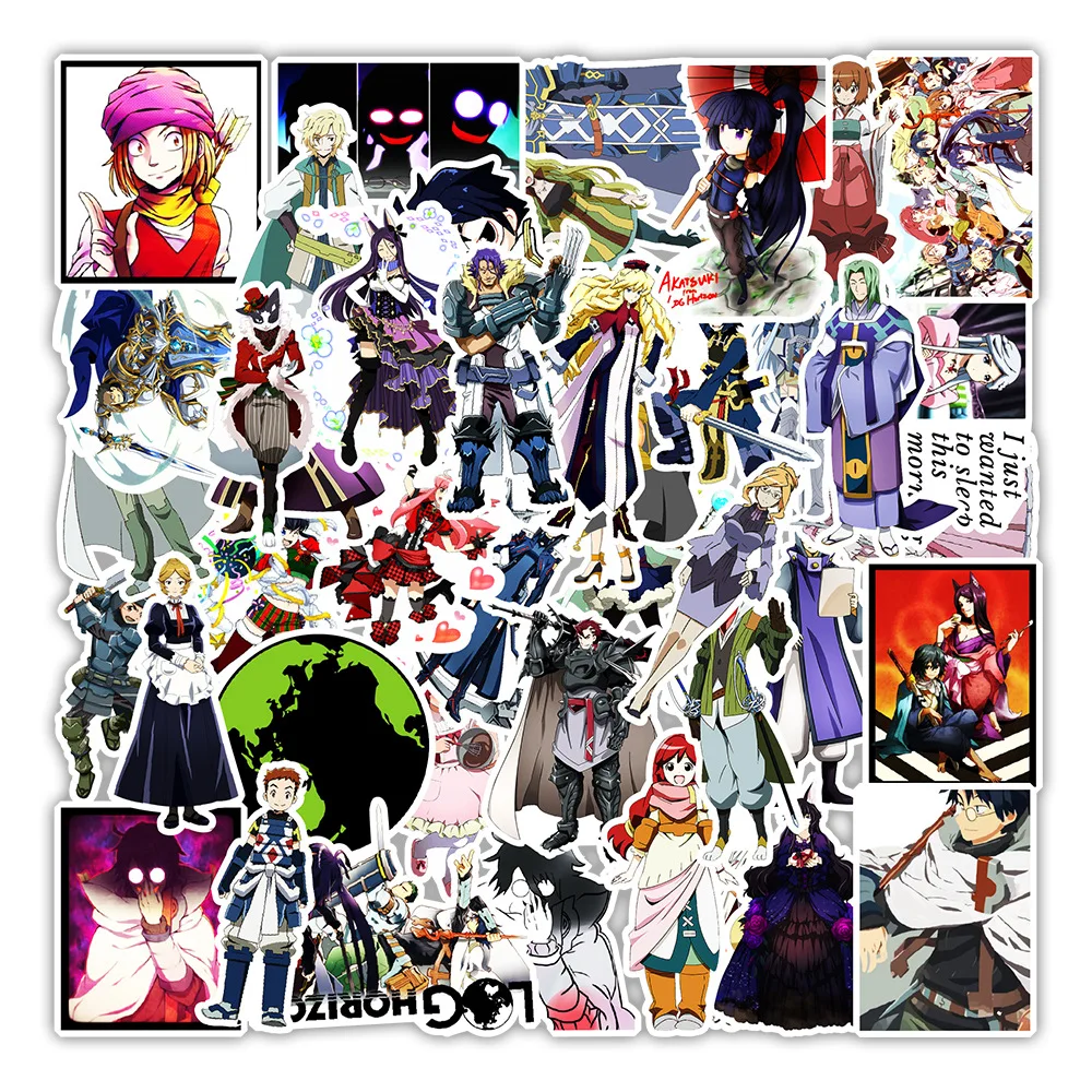 

10/30/50pcs Log Horizon Anime Graffiti Sticker Cartoon Manga Car Kettle Scrapbook Kids Toys Laptop Phone Diy Decal Decor Sticker