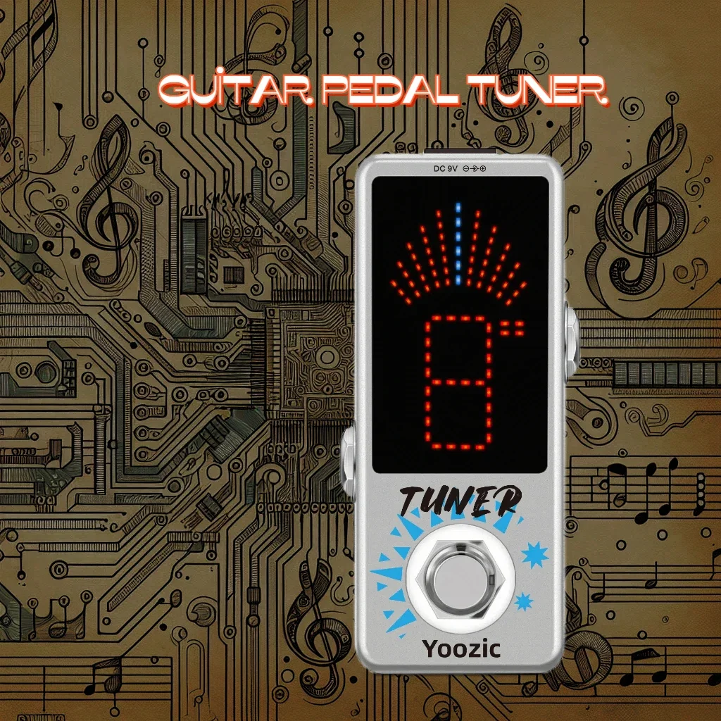 Yoozic Guitar Tuning Pedal Chromatic Guitar Tuning High Precision Pitch Indicator For Guitar Bass True Bypass LT-910
