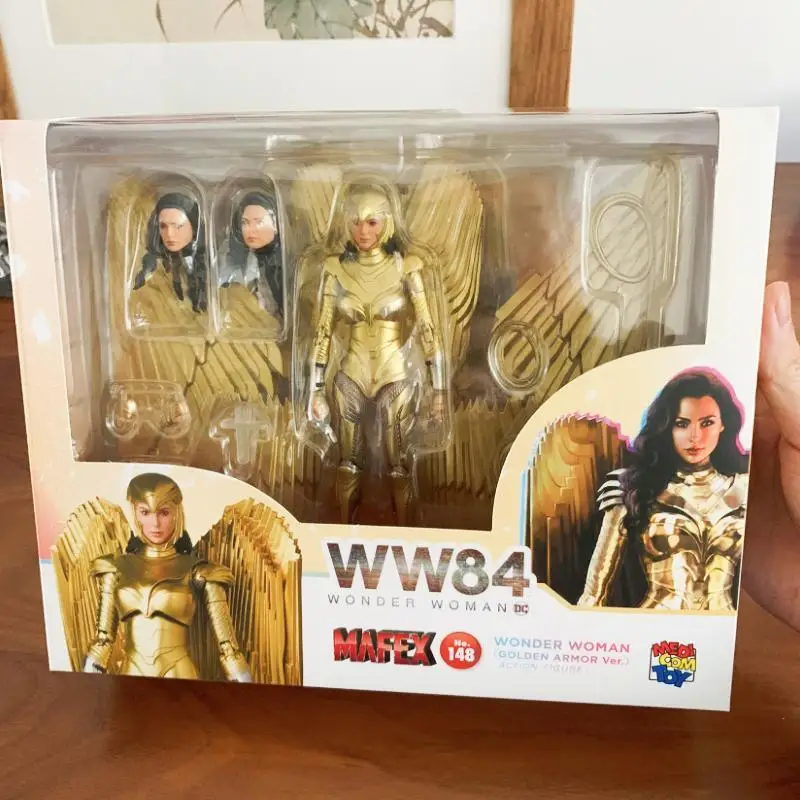 Originale Mafex 148 Mafex Wonder Woman Golden Armor Ver Wonder 84 Anime Action Collection Figure Model Toys In Stock