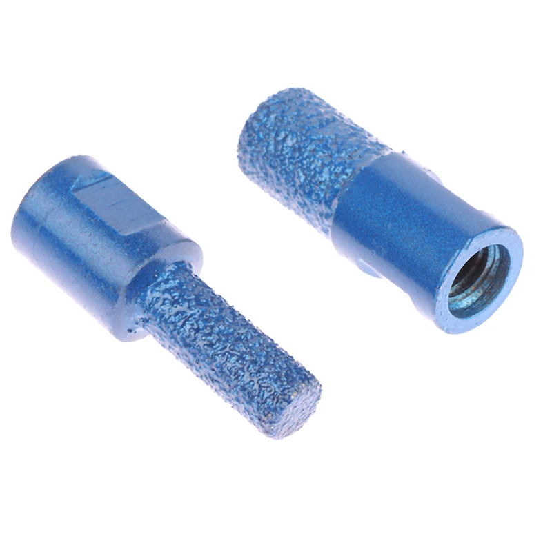 1pc Blue M10 Thread Vaccum Brazed Diamond Finger Bit Milling Cutter For Ceramic Tile Granite Marble Milling Cutting 5/10/15mm
