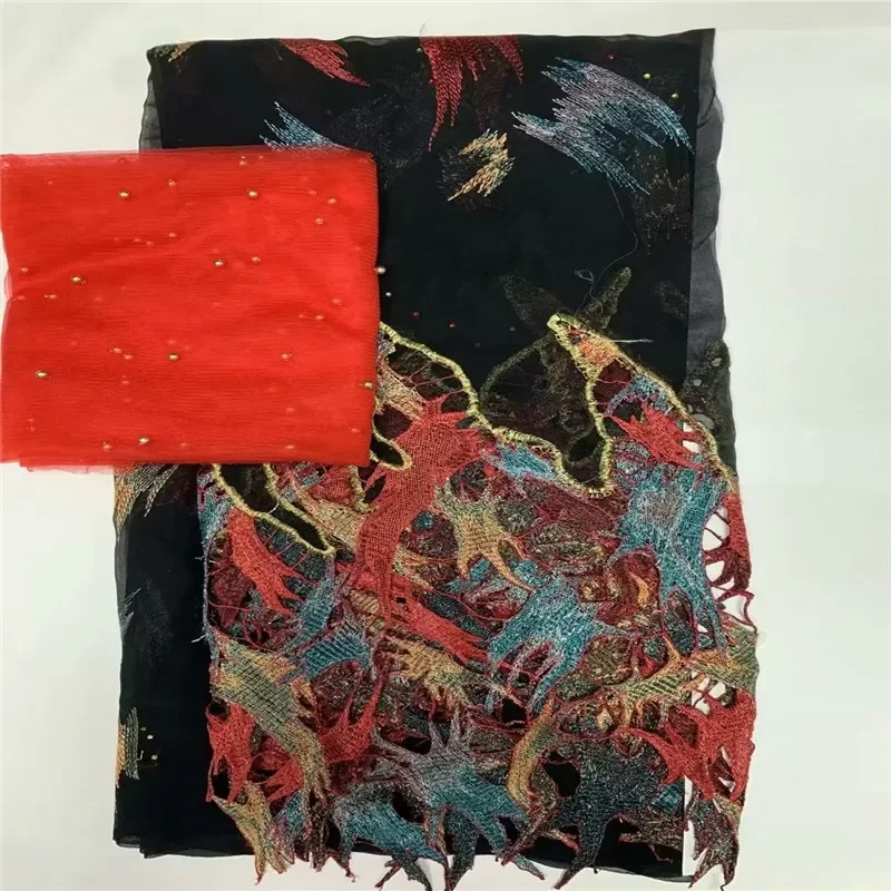 

7 yards! most beautiful Silk lace Fabric Satin For Dress new arrival African silk fabric good quality LXE101302