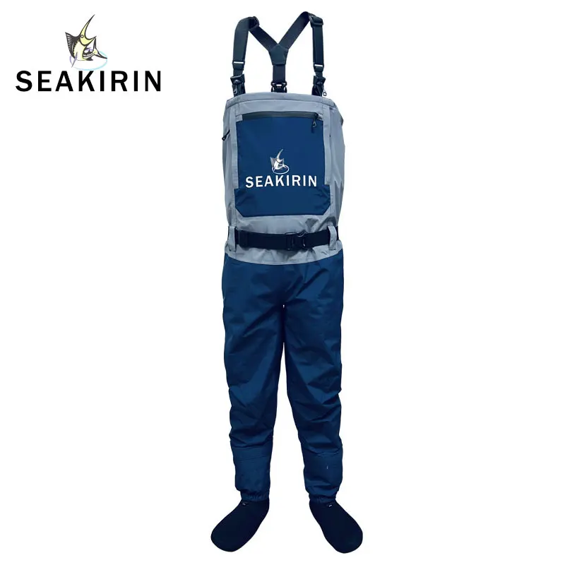 MensBlueSwiftcurrentChestFlyFishingWadersWaterproofBreathable