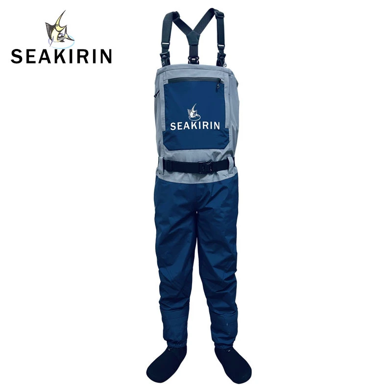 Mens Blue Swiftcurrent Chest Fly Fishing Waders Waterproof Breathable