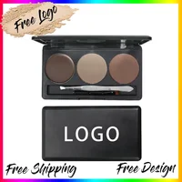 Private Label Eyebrow Powder Set Vegan Natural Eye Brow Powder with Brush Kit Makeup Custom Logo 1