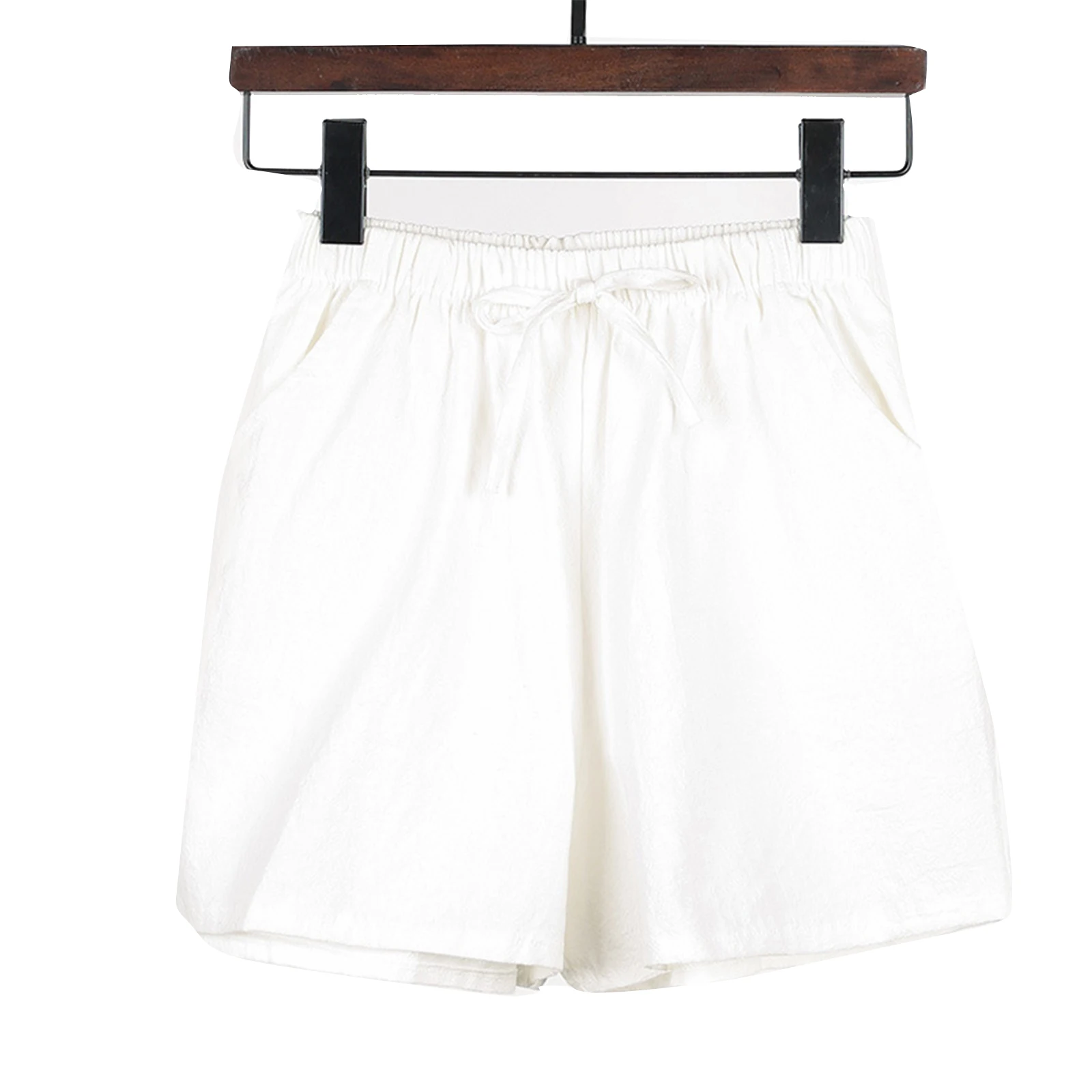 

Women's Flax Cotton Shorts High Waist Sports Shorts Summer Athletic Shorts