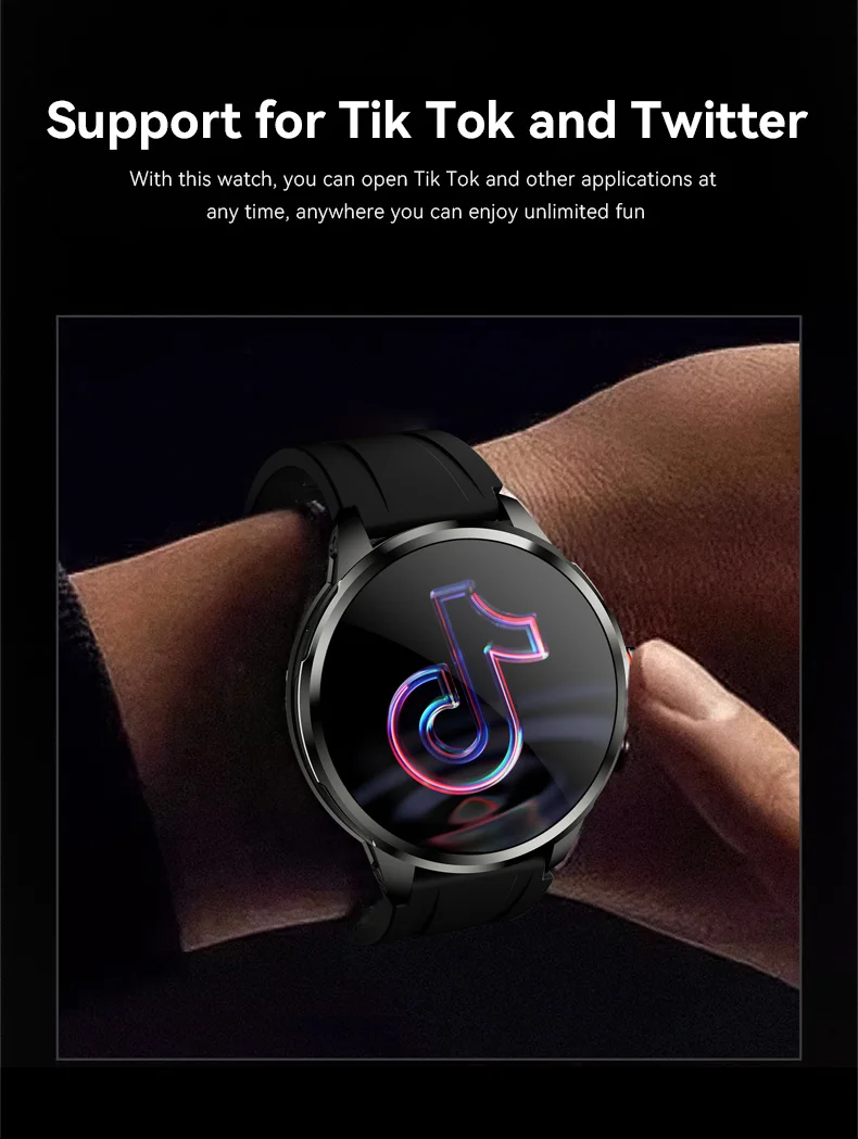 H99 Smart Watch Latest SIM card 4G Android  Google Play 1.95 Inch Amoled  GPS WIFI Large Memory Men's Watch 4