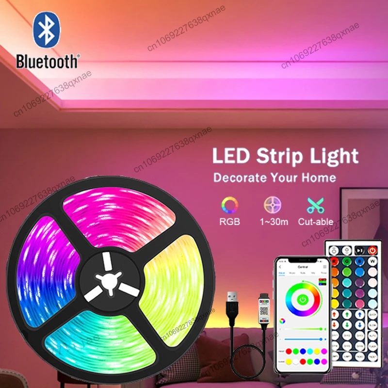 

RGB Led Strip SMD5050 Bluetooth Remote Music Sync Luces Led Lights for Bedroom Decoration Led Strip Lights Leds 10m 15m 20m 30m