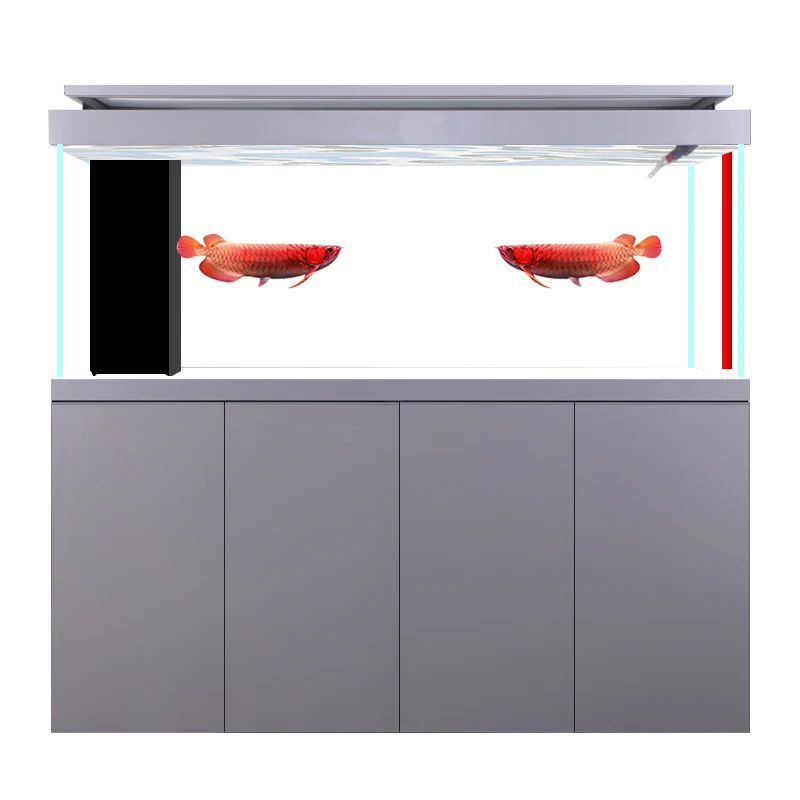 

The fish tank living room has a large floor floor and a floor filter screen wind-type entryway partition cabinet