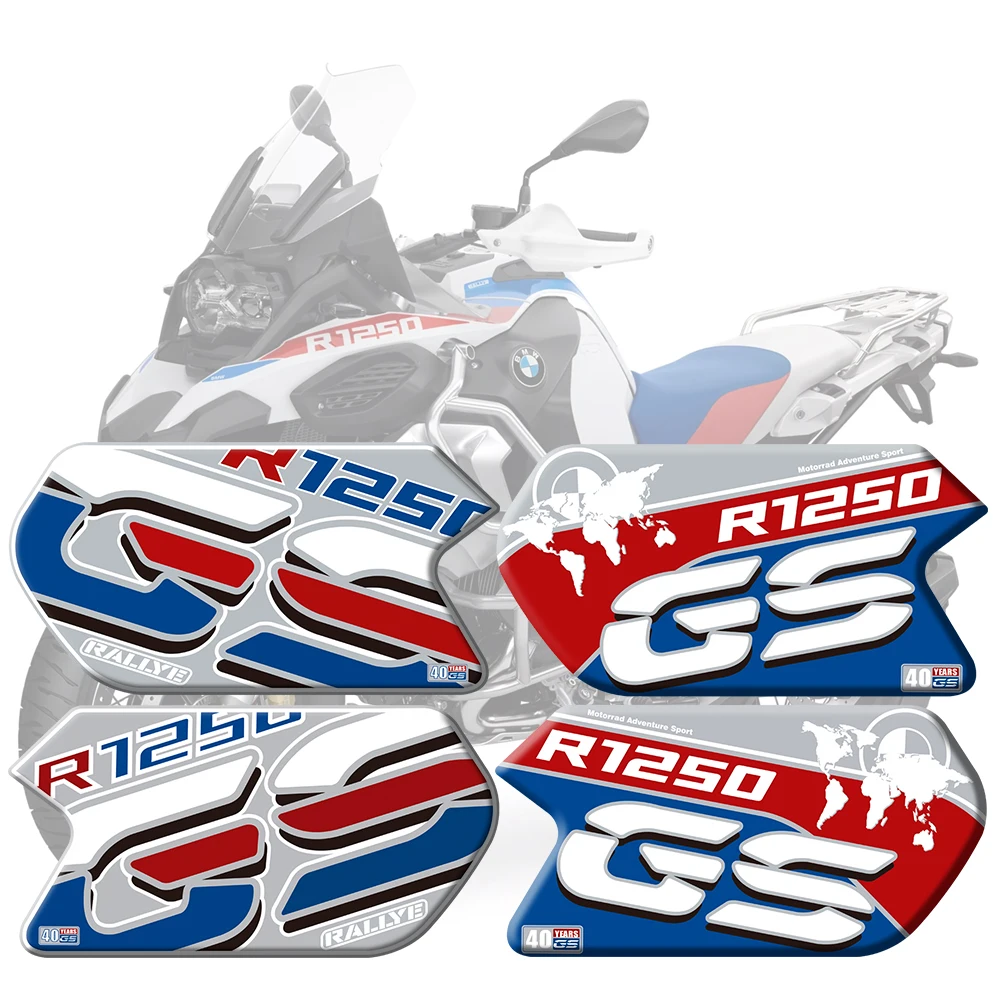 For BMW R 1250 GS ADV R1250GS GS Adventure Motorcycle Side Fuel Tank Pad 3D Gel Anti-Slip Sticker Side Pad 2019-2022 2021 2020